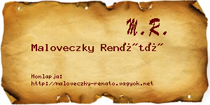 Maloveczky Renátó névjegykártya